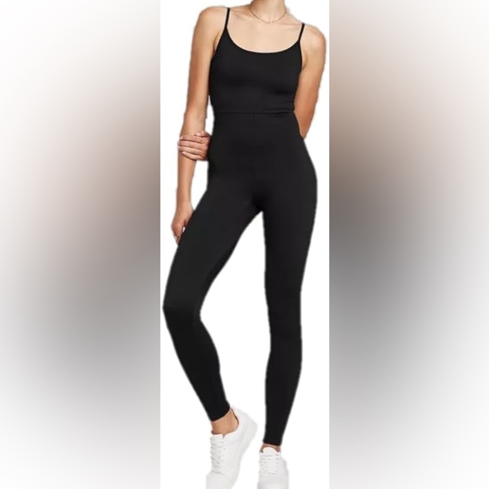 Black Ribbed Jumpsuit - Picture 7 of 7